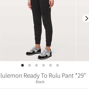 lululemon athletica Black Ready to Rulu Jogger Pants

Inseam: 28”
EUC